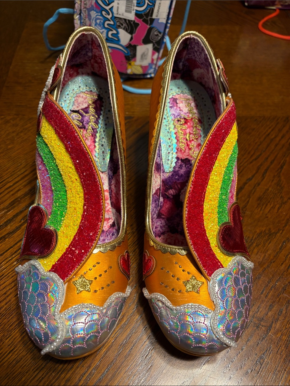 Glitter Rainbow Summer Of Love-orange size 41/10 - Picture 2 of 8